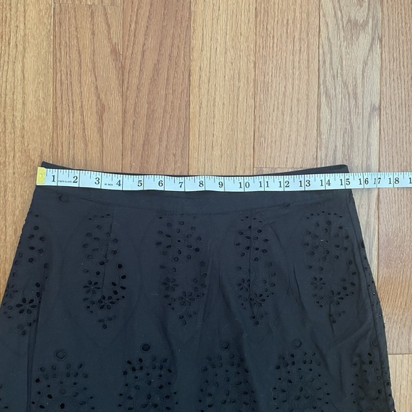 Find Brand Black Eyelet Women's Skirt Size 12 Cottage Coastal Cowgirl 100%cotton - Picture 7 of 11